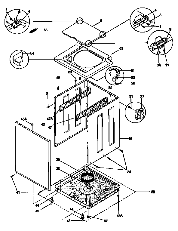 Top and cabinet