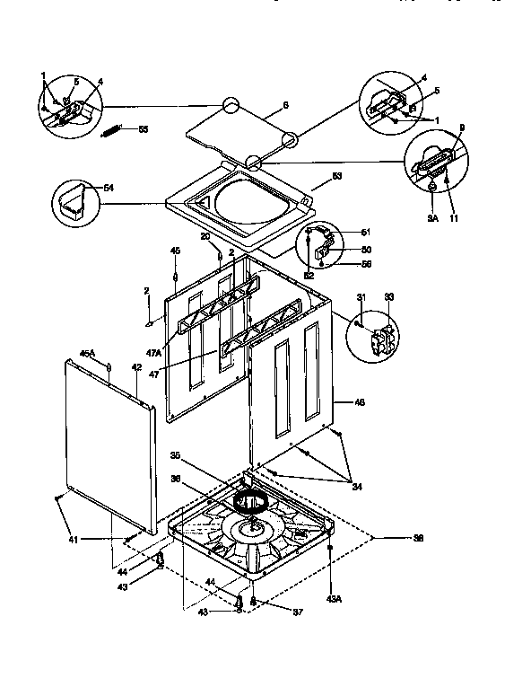 Top and cabinet
