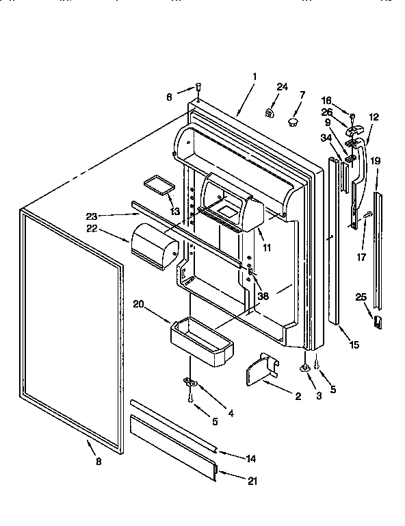 Refrigerator door