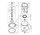 Kenmore 11091564110 agitator, basket and tub diagram