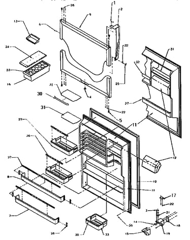 Refrigerator door