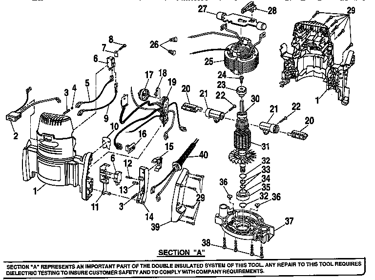 HOUSING AND ARMATURE ASSEMBLY