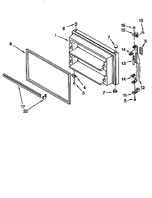 Freezer door