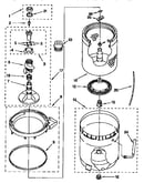 Agitator, basket and tub