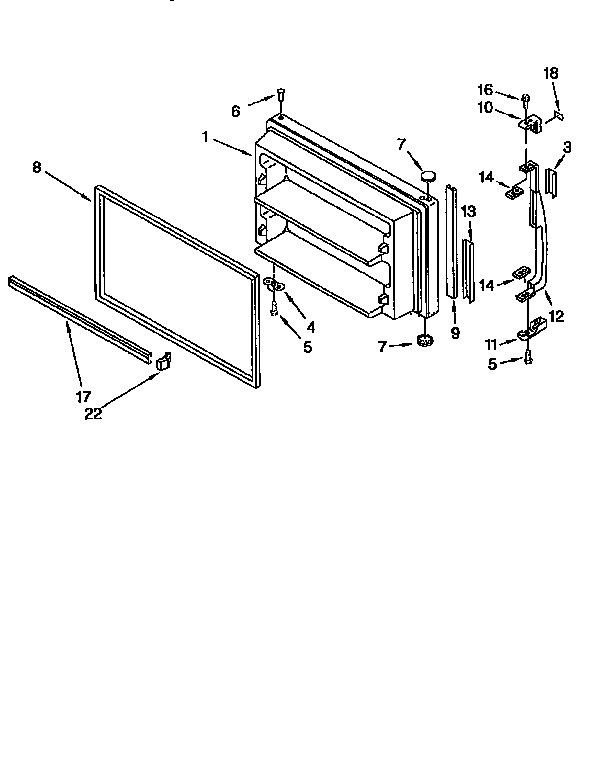 Freezer door