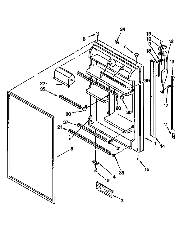 Refrigerator door