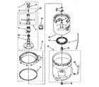 Kenmore 11092583120 agitator, basket and tub diagram