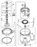 Agitator, basket and tub