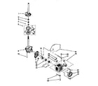 Kenmore 11092583220 gearcase, motor and pump diagram