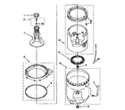 Kenmore 11091552210 agitator, basket and tub diagram