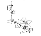 Kenmore 11091552210 gearcase, motor and pump diagram