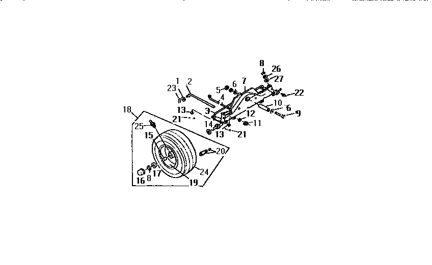 Front axle and wheels