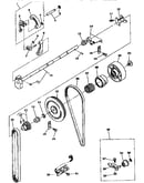 Main shaft, thread take up