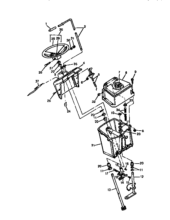 CONSOLE, TANK, STEERING LEVER