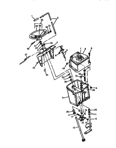 Console, tank, steering lever