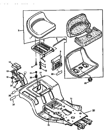 Frame and seat