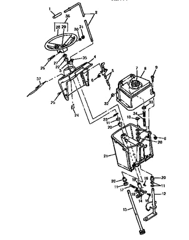 Console, tank,  steering, lever