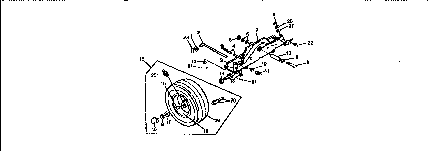 Front axle and wheels