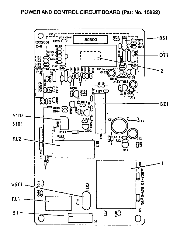 POWER AND CONTROL CIRCUIT BOARD