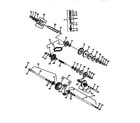 Sabre 1546 transaxle shafts and gears diagram