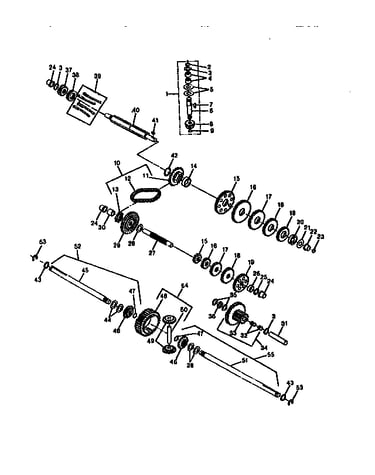 Transaxle shafts and gears