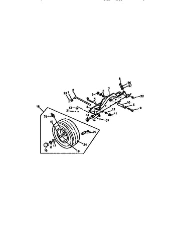 Front axle and wheels