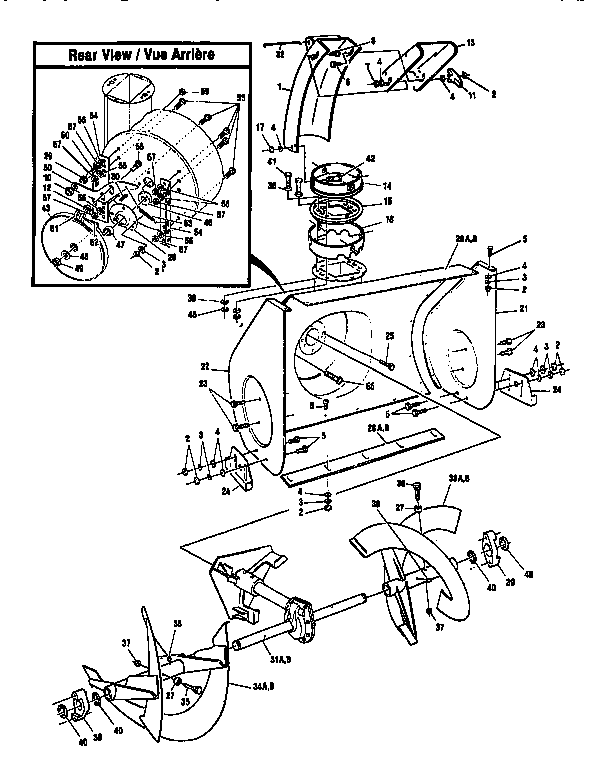 8 AND 10 H.P. AUGER HOUSING ASSY.