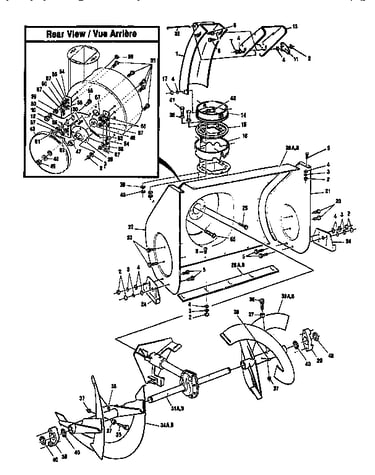 8 and 10 h.p. auger housing assy.
