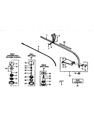 Drive shaft and cutting head assembly