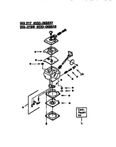 Carburetor wa-219 and wa-217