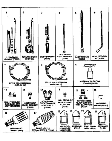 Optional accessories