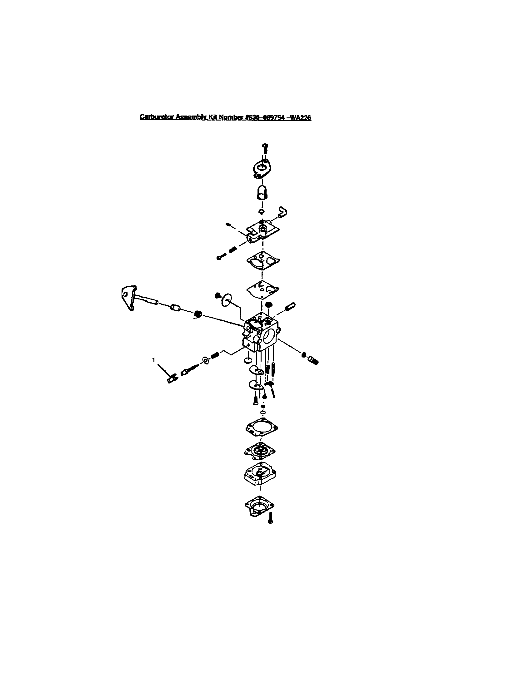 Carburetor kit 530-069754-wa226