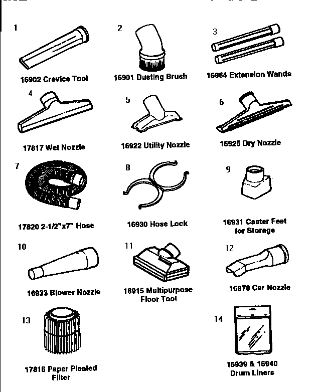 Accessories and attachments