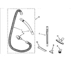 Kenmore 11626075690 hose and attachment diagram