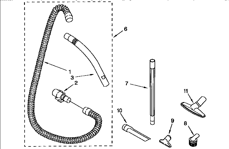 Hose and attachment