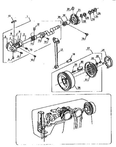 Upper shaft assembly