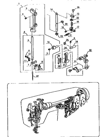 Needle bar support