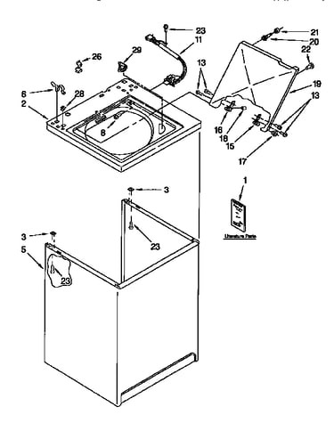 Top and cabinet