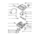 Eureka 9873AT nozzle and motor assembly diagram