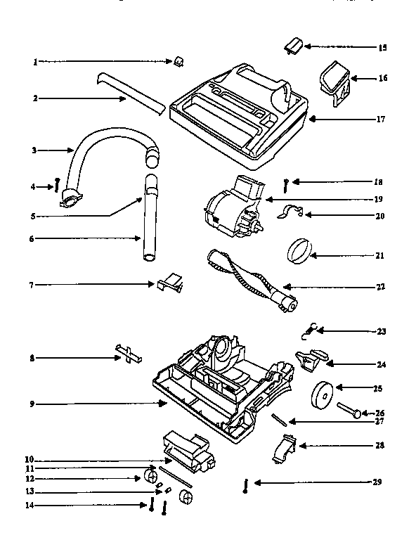 Nozzle and motor assembly