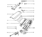 Eureka 9873AT handle and bag housing diagram
