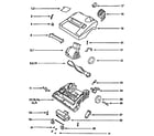 Eureka 9735ATX nozzle and motor assembly diagram