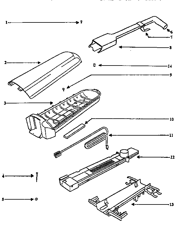 Handle and bag housing