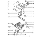 Eureka 9735AT nozzle and motor assembly diagram