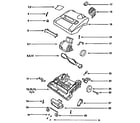 Eureka 9734DTH nozzle and motor assembly diagram