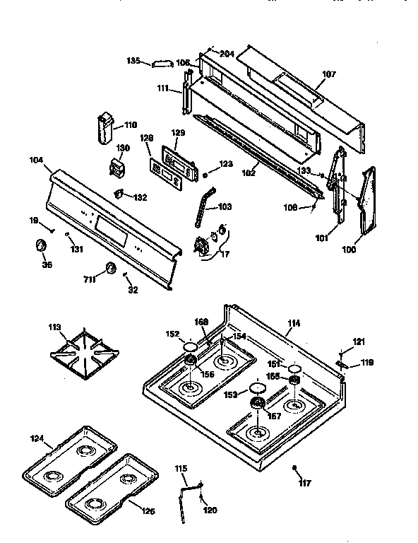 Control panel and cooktop