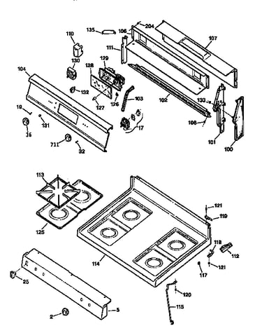 Control panel and cooktop