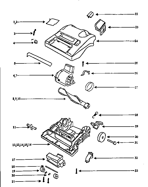 Nozzle and motor assembly
