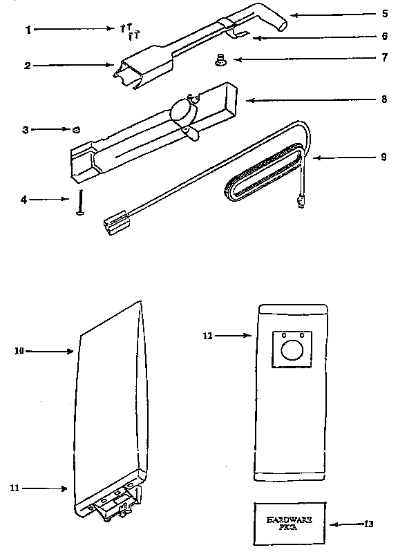 Handle and bag housing