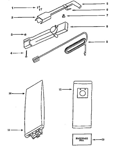 Handle and bag housing